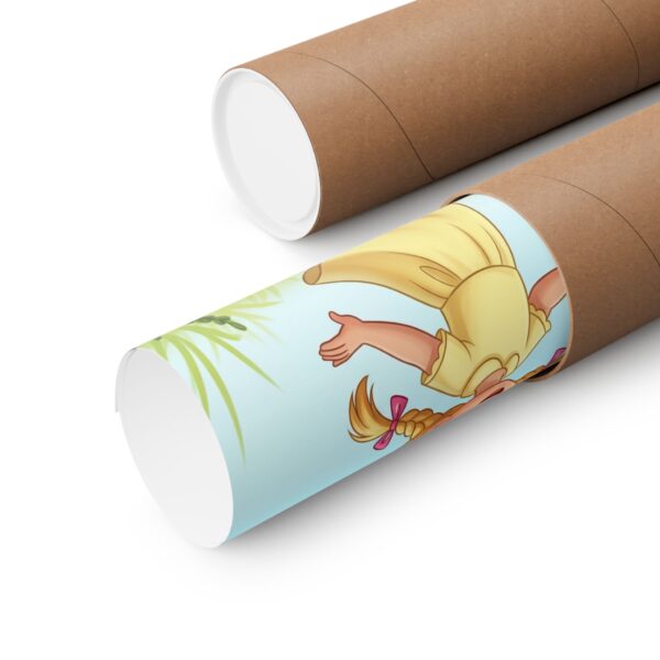 Speelse kinderposter I Kinderkamer decoratie I Vrolijk spelende meisjes I Cadeau - Afbeelding 3