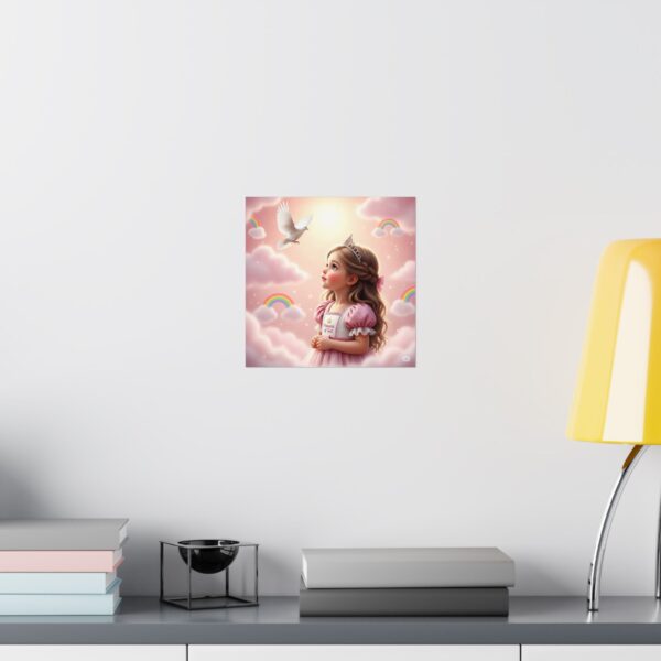 Matte Poster I Princess Art Print I Kinderkamer Decor, I Cadeau voor Kinderen I Roze - Afbeelding 4