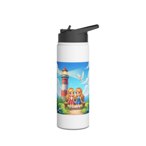 Roestvrijstalen waterfles I Vuurtoren met Meisjes | Cadeau I School en Sport - Afbeelding 8