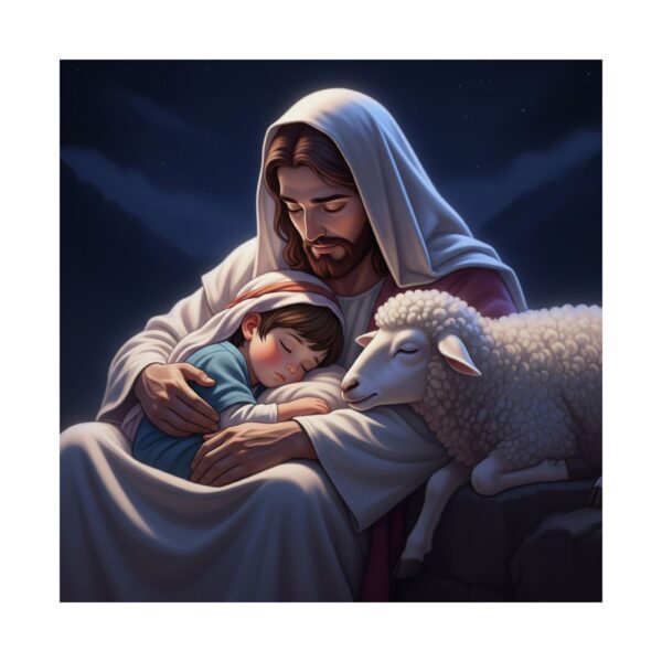 Poster I Kind slaapt veilig bij Jezus I Kinderkamer decoratie I Cadeau - Afbeelding 6