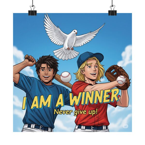 Motiverende Sportposter I  Honkbal I Kinderkamer I Decoratie I Cadeau I Speelruimte