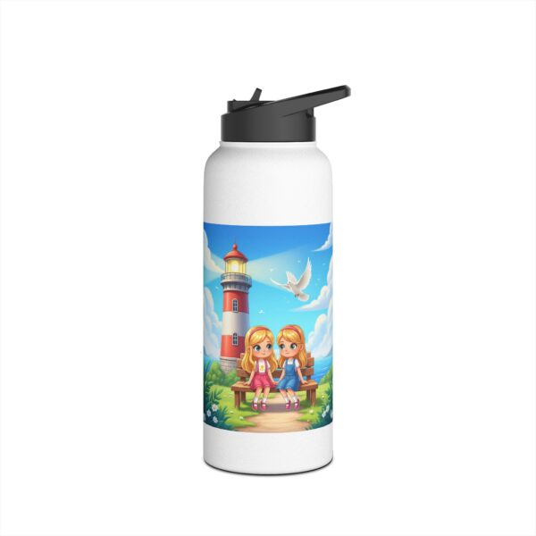 Roestvrijstalen waterfles I Vuurtoren met Meisjes | Cadeau I School en Sport - Afbeelding 12