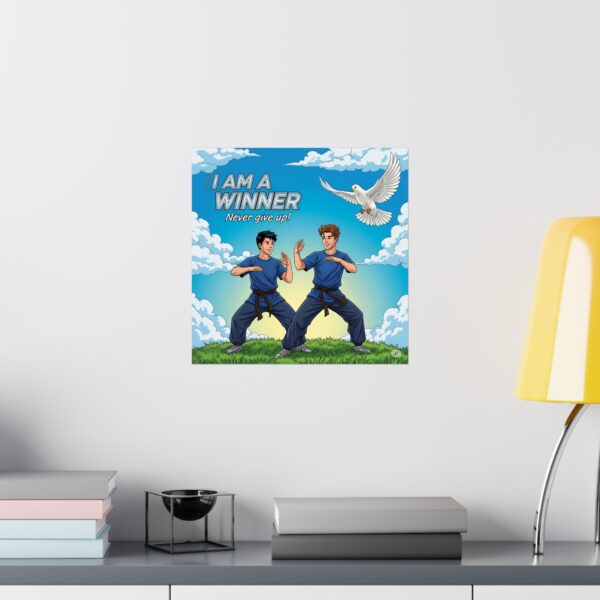 Motiverende vechtsport poster I Kung Fu I Never Give Up! I Speelkamer I Decoratie - Afbeelding 10