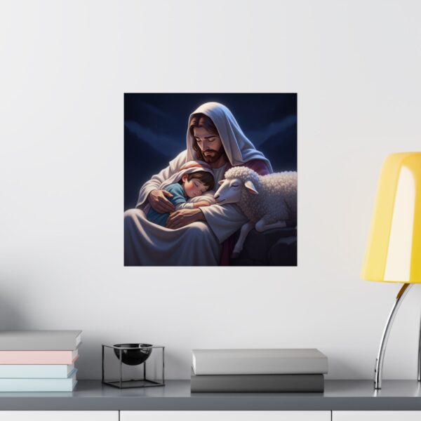 Poster I Kind slaapt veilig bij Jezus I Kinderkamer decoratie I Cadeau - Afbeelding 13