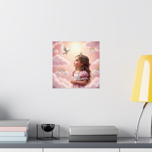 Matte Poster I Princess Art Print I Kinderkamer Decor, I Cadeau voor Kinderen I Roze - Afbeelding 7