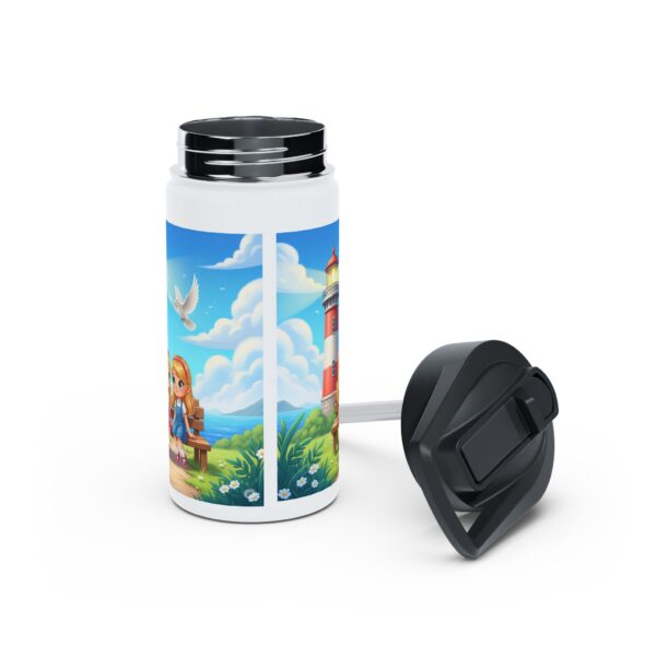 Roestvrijstalen waterfles I Vuurtoren met Meisjes | Cadeau I School en Sport - Afbeelding 3