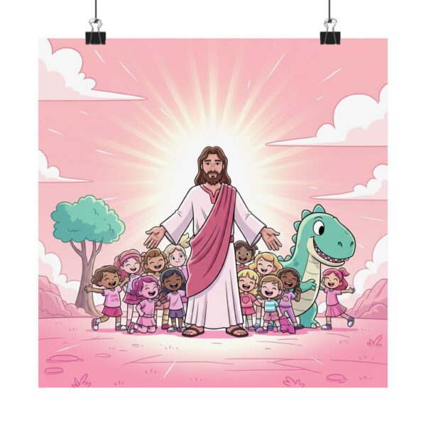 Poster I Jezus I Dino I Kinderen I Kinderkamer Decor I Speelkamer I Cadeau - Afbeelding 5