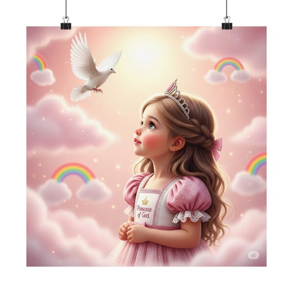 Matte Poster I Princess Art Print I Kinderkamer Decor, I Cadeau voor Kinderen I Roze - Afbeelding 11