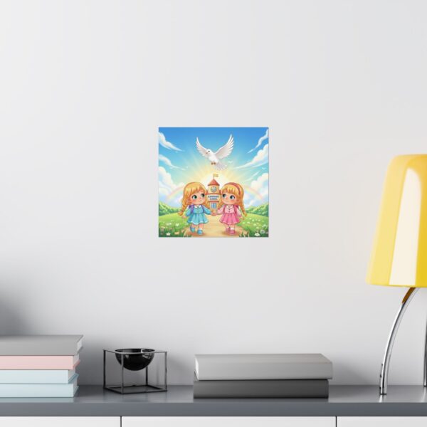 Poster I Meisjes bij school I Kinderruimte decor I Basisschool - Afbeelding 4