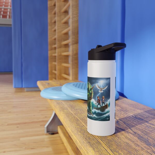 Roestvrijstalen waterfles met avontuur thema | Dino Design I Cadeau I Kamperen I Wandelen - Afbeelding 11