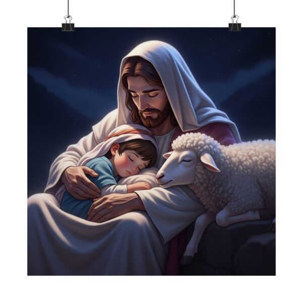 Poster I Kind slaapt veilig bij Jezus I Kinderkamer decoratie I Cadeau - Afbeelding 8