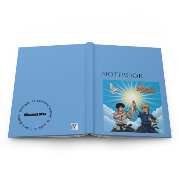 Hardcover Notitieboekje voor vechtsport I Kung Fu I  I am a winner I Cadeau I Blauwe matte afwerking - Afbeelding 6