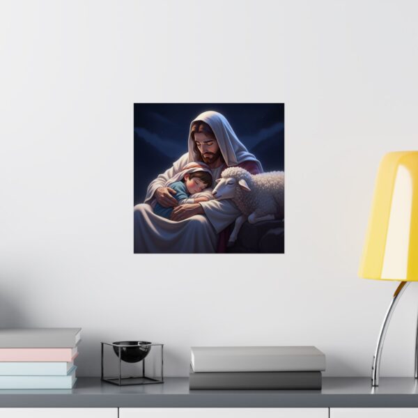 Poster I Kind slaapt veilig bij Jezus I Kinderkamer decoratie I Cadeau - Afbeelding 10