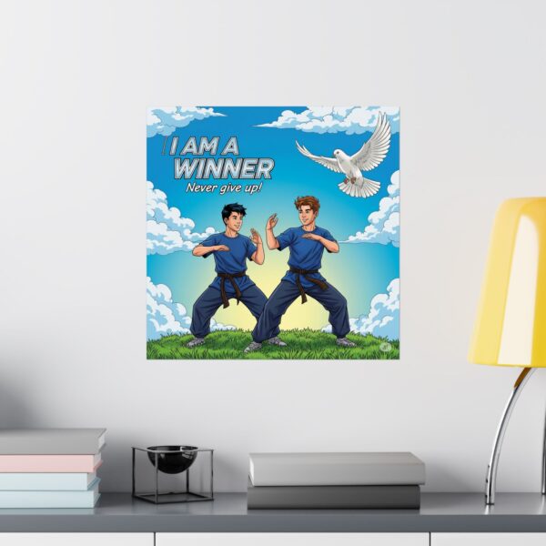 Motiverende vechtsport poster I Kung Fu I Never Give Up! I Speelkamer I Decoratie - Afbeelding 16