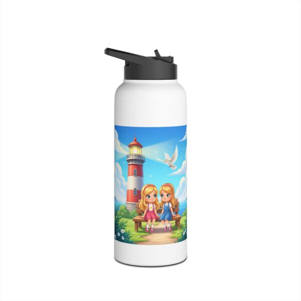 Roestvrijstalen waterfles I Vuurtoren met Meisjes | Cadeau I School en Sport - Afbeelding 11