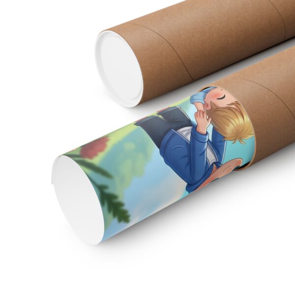 Matte poster voor kinderen I Jongens helpen een gevallen kind I Speelse kinderkunst I Cadeau I Inrichting klaslokalen - Afbeelding 3