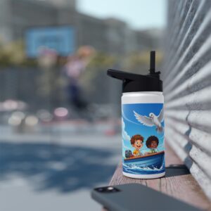 Waterfles I Jongens in Speedboat I Duif I Heilige Geest I School en Sport I Cadeau
