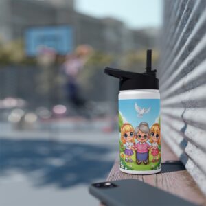 Waterfles voor kinderen I Meisjes helpen omaatje I  Buitenplezier I School I Sport I Cadeau