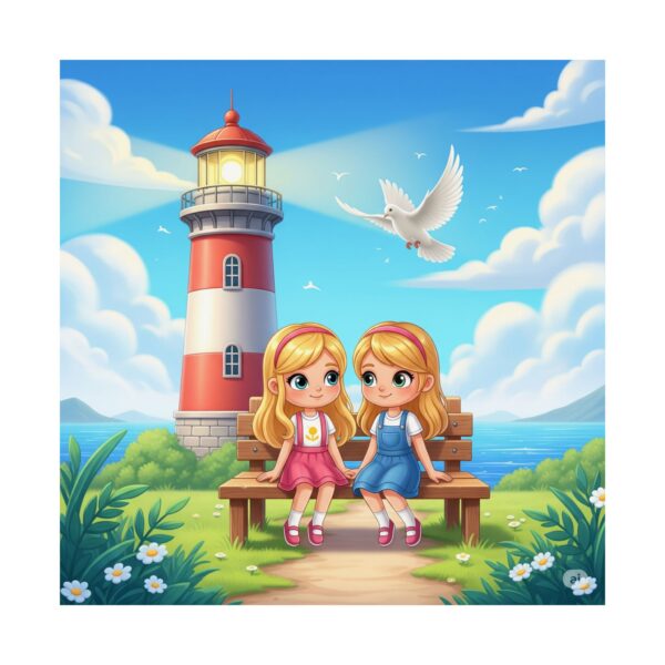 Poster I Vriendinnen I Vuurtoren I Duif I Kinderkamer I Decor I Speelkamer I Slaapkamer - Afbeelding 12