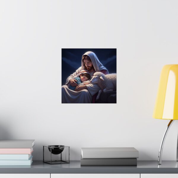 Poster I Kind slaapt veilig bij Jezus I Kinderkamer decoratie I Cadeau - Afbeelding 7