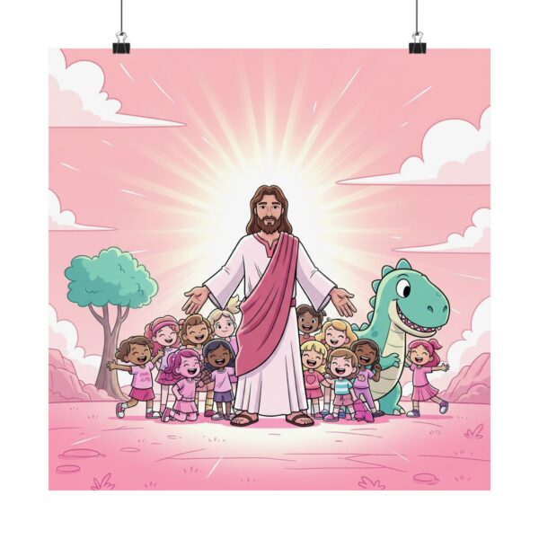 Poster I Jezus I Dino I Kinderen I Kinderkamer Decor I Speelkamer I Cadeau - Afbeelding 14