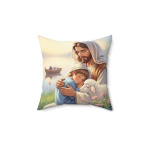Decoratief kussen | Jezus troost kinderen | Rustgevende woondecoratie I Geschenk