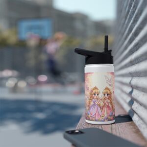 Thermo Waterfles met Prinsessen I Cadeau voor meisjes I Duif I Milieuvriendelijke drinkgerei I