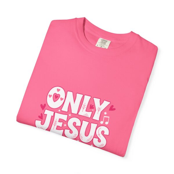 T-shirt I Only Jesus Can I Zwart en Roze - Afbeelding 7
