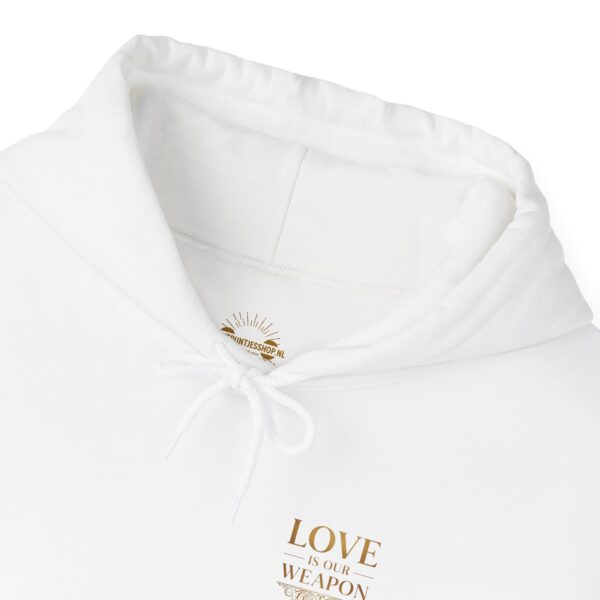 Hoodie I Love is our weapon I Unisex I Gold I Dagelijkse kleding I Diverse kleuren - Afbeelding 3