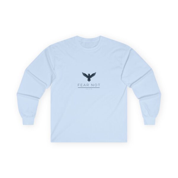 T-shirt I  Lange mouwen I Fear Not! I Adelaar I Blauw logo I Unisex I Katoen - Afbeelding 4