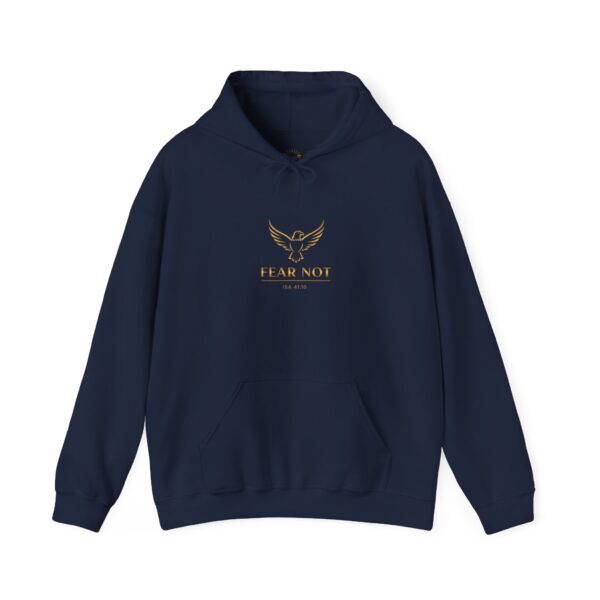 Hoodie I Fear Not I Fijn gouden logo I Adelaar I Unisex I Diverse kleuren - Afbeelding 9