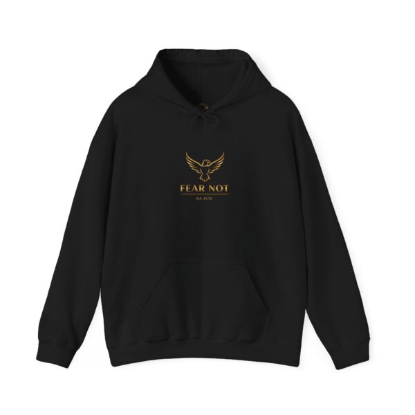Hoodie I Fear Not I Fijn gouden logo I Adelaar I Unisex I Diverse kleuren - Afbeelding 6
