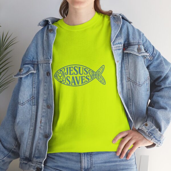 T-Shirt I Jesus Saves I Unisex I Zwaar Katoen I Diverse kleuren - Afbeelding 4