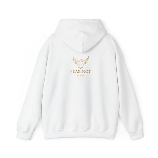 Hoodie I Fear Not I Fijn gouden logo I Adelaar I Unisex I Diverse kleuren - Afbeelding 4