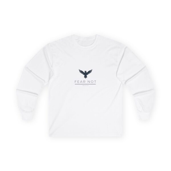 T-shirt I  Lange mouwen I Fear Not! I Adelaar I Blauw logo I Unisex I Katoen