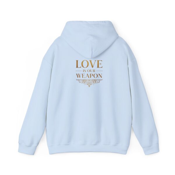 Hoodie I Love is our weapon I Unisex I Gold I Dagelijkse kleding I Diverse kleuren - Afbeelding 8