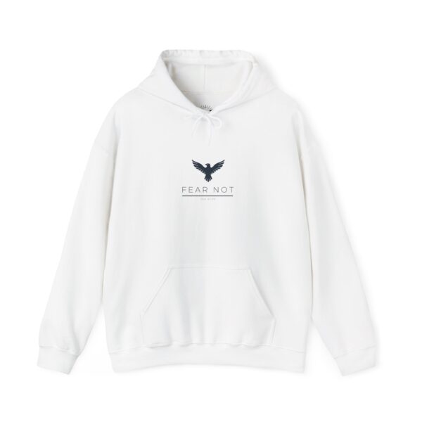 Hoodie I Fear Not I Blauw logo I Unisex I Adelaar I Diverse kleuren - Afbeelding 3