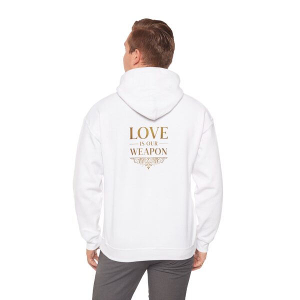 Hoodie I Love is our weapon I Unisex I Gold I Dagelijkse kleding I Diverse kleuren - Afbeelding 5