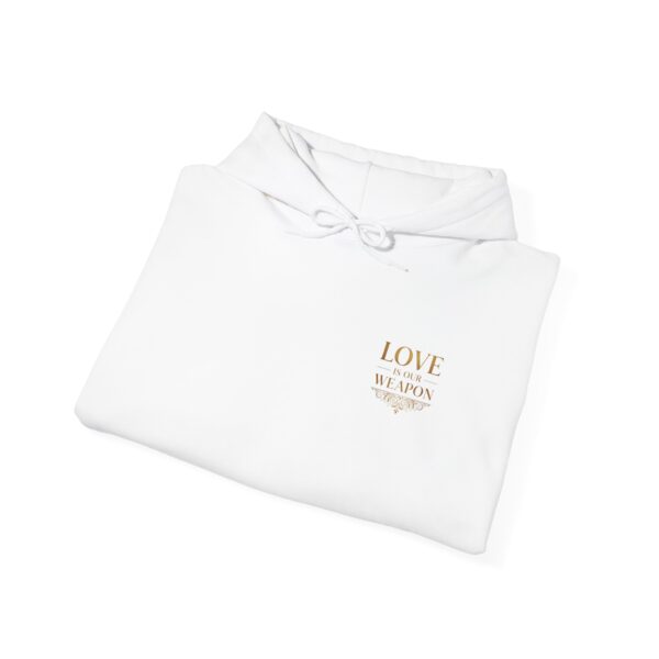 Hoodie I Love is our weapon I Unisex I Gold I Dagelijkse kleding I Diverse kleuren - Afbeelding 4