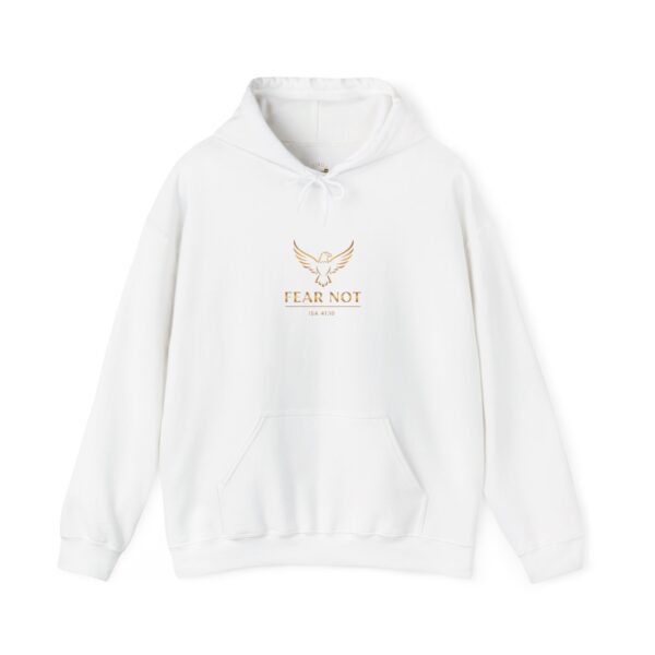 Hoodie I Fear Not I Fijn gouden logo I Adelaar I Unisex I Diverse kleuren - Afbeelding 3