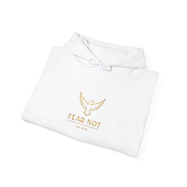 Hoodie I Fear Not I Fijn gouden logo I Adelaar I Unisex I Diverse kleuren - Afbeelding 5